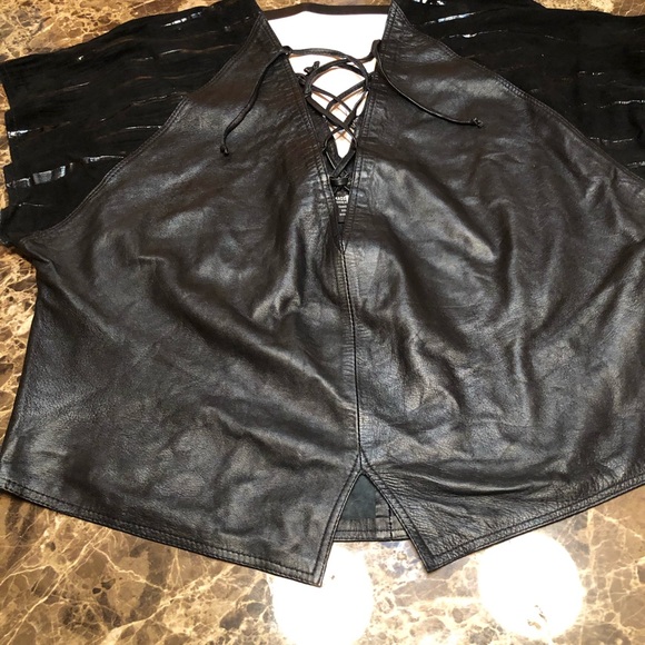 Women Genuine leather and suede top - Picture 1 of 4